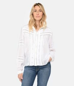 MARANT ÉTOILE Top Metina Blanc 7 MARANT ÉTOILE Top Metina Blanc -Majestic Filatures shop imare look20230111 491