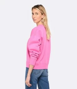 MARANT ÉTOILE Sweatshirt Mobyli Coton Rose -Majestic Filatures shop imare look20230111 611