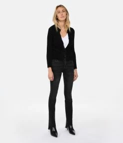 MARANT ÉTOILE Cardigan Olena Noir -Majestic Filatures shop imare look20230111 64
