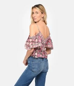 MARANT ÉTOILE Top Garuva Coton Rose 8 MARANT ÉTOILE Top Garuva Coton Rose -Majestic Filatures shop imare look20230111 640