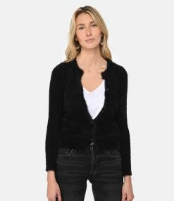 MARANT ÉTOILE Cardigan Olena Noir -Majestic Filatures shop imare look20230111 67