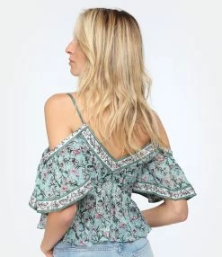 MARANT ÉTOILE Top Garuva Coton Amande -Majestic Filatures shop imare look20230117 67