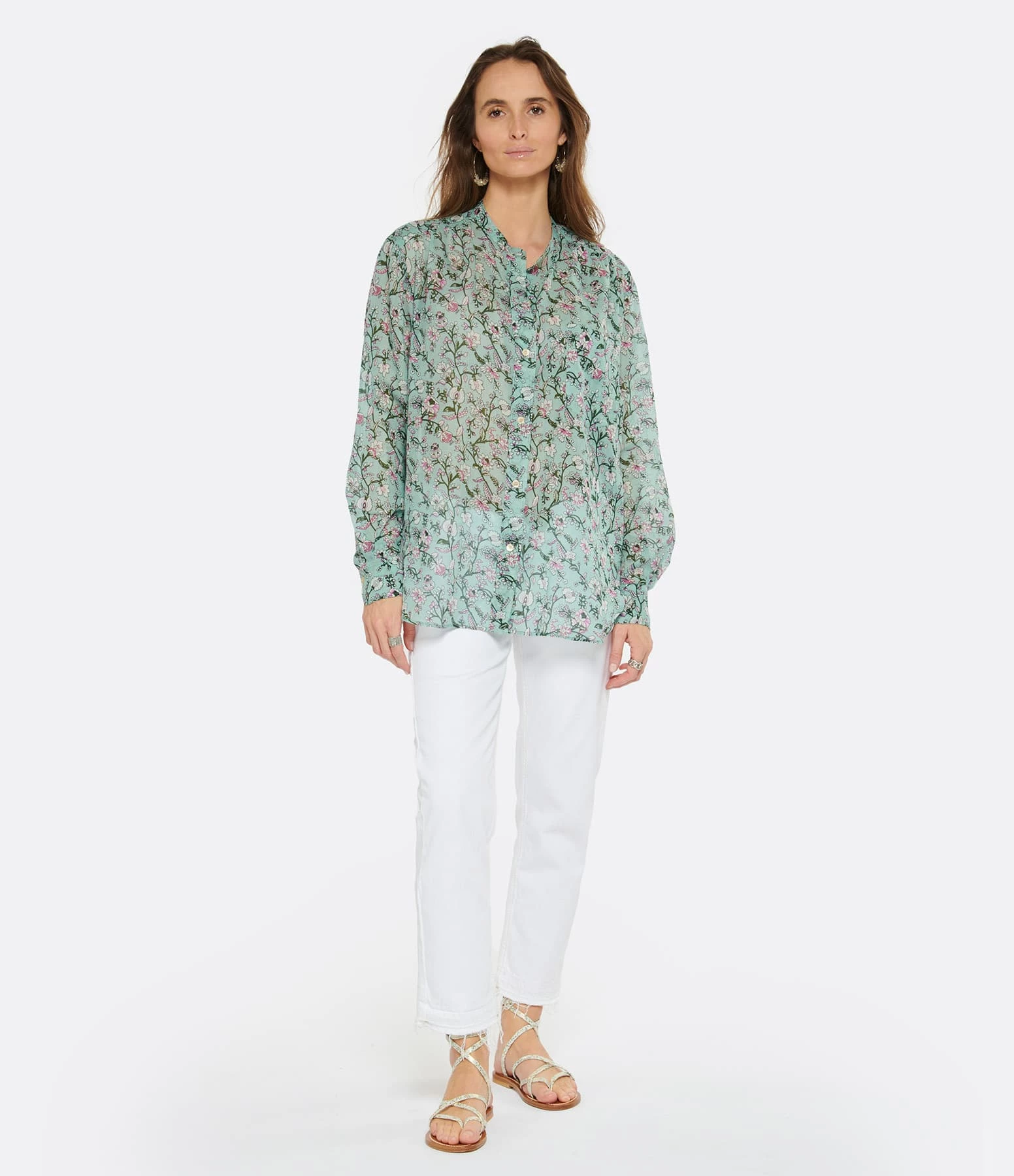 MARANT ÉTOILE Chemise Mexika Coton Imprimé Amande 5 MARANT ÉTOILE Chemise Mexika Coton Imprimé Amande – Image 5