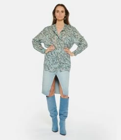 MARANT ÉTOILE Chemise Mexika Coton Imprimé Amande 11 MARANT ÉTOILE Chemise Mexika Coton Imprimé Amande -Majestic Filatures shop imare look20230118 272