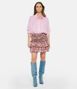 MARANT ÉTOILE Jupe Naomi Coton Rose 7 MARANT ÉTOILE Jupe Naomi Coton Rose -Majestic Filatures shop imare look20230118 344