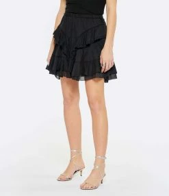 MARANT ÉTOILE Jupe Moana Coton Noir 8 MARANT ÉTOILE Jupe Moana Coton Noir -Majestic Filatures shop imare look20230118 387