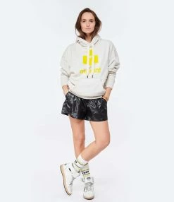 MARANT ÉTOILE Sweatshirt Mansel Coton Écru Jaune 8 MARANT ÉTOILE Sweatshirt Mansel Coton Écru Jaune -Majestic Filatures shop imare look20230126 183