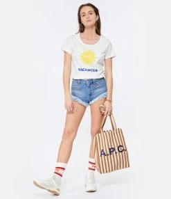 MARANT ÉTOILE Short Eneidao Coton Bleu Clair -Majestic Filatures shop imare look20230126 221