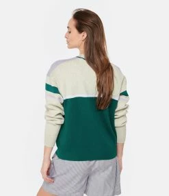 MARANT ÉTOILE Pull Carry Coton Émeraude -Majestic Filatures shop imare look20230126 328