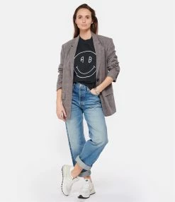 MARANT ÉTOILE Veste Blazer Onilind Laine Vierge Noir Rose 6 MARANT ÉTOILE Veste Blazer Onilind Laine Vierge Noir Rose -Majestic Filatures shop imare look20230126 432