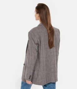 MARANT ÉTOILE Veste Blazer Onilind Laine Vierge Noir Rose 7 MARANT ÉTOILE Veste Blazer Onilind Laine Vierge Noir Rose -Majestic Filatures shop imare look20230126 436