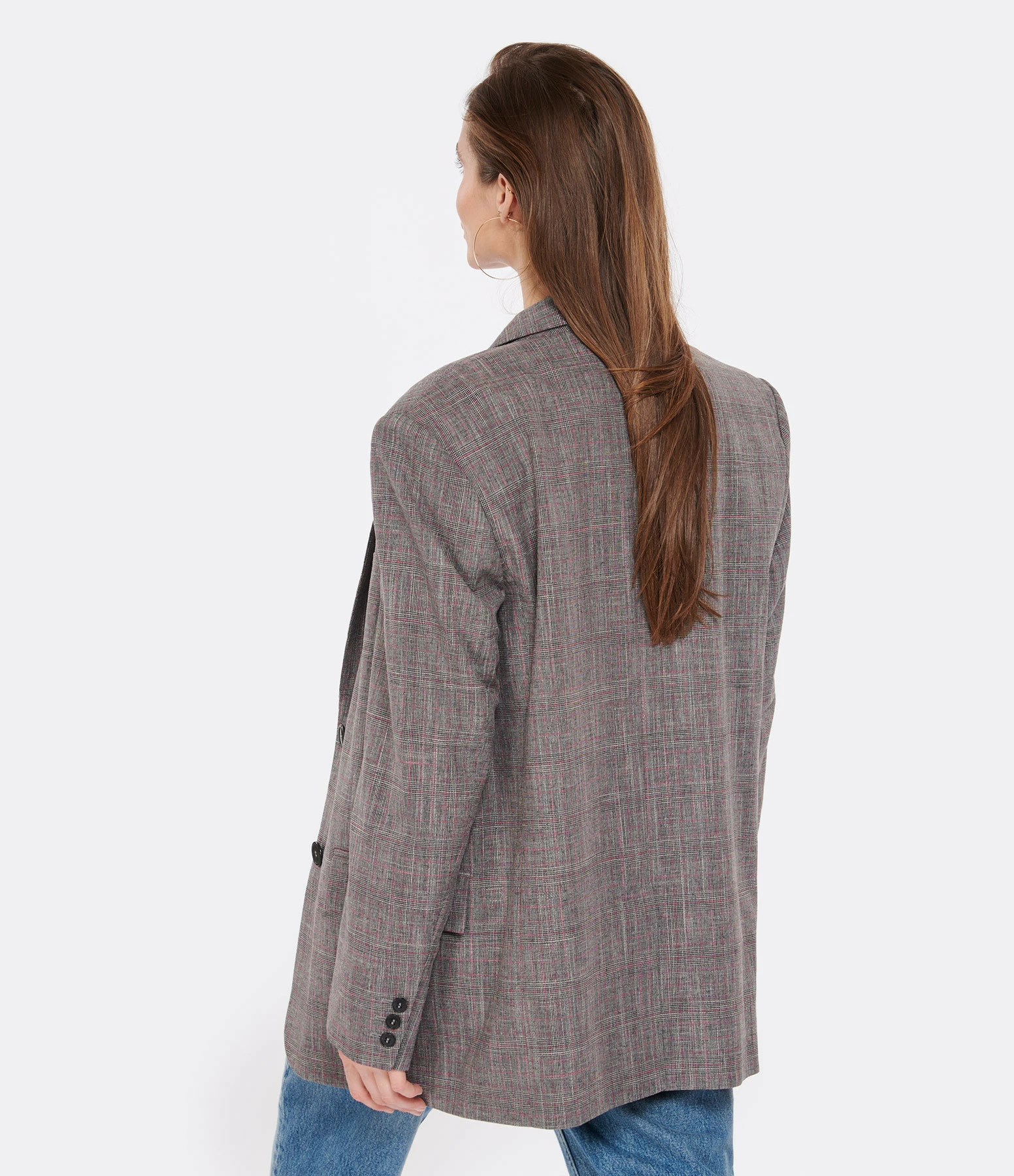 MARANT ÉTOILE Veste Blazer Onilind Laine Vierge Noir Rose 4 MARANT ÉTOILE Veste Blazer Onilind Laine Vierge Noir Rose – Image 4