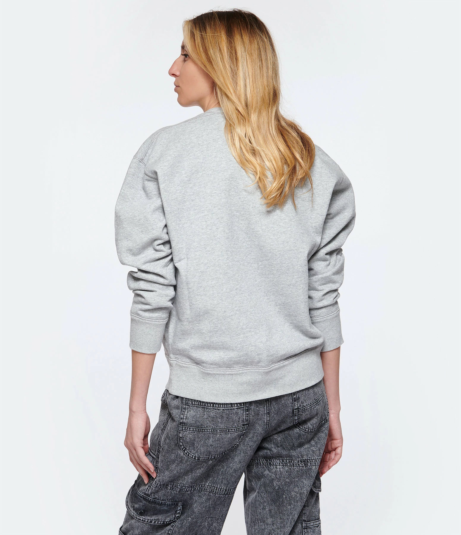 MARANT ÉTOILE Sweatshirt Mazalia Coton Gris 5 MARANT ÉTOILE Sweatshirt Mazalia Coton Gris – Image 5