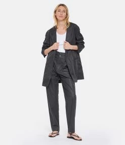 MARANT ÉTOILE Veste Blazer Fynezia Coton Noir 5 MARANT ÉTOILE Veste Blazer Fynezia Coton Noir -Majestic Filatures shop imare look20230207 468