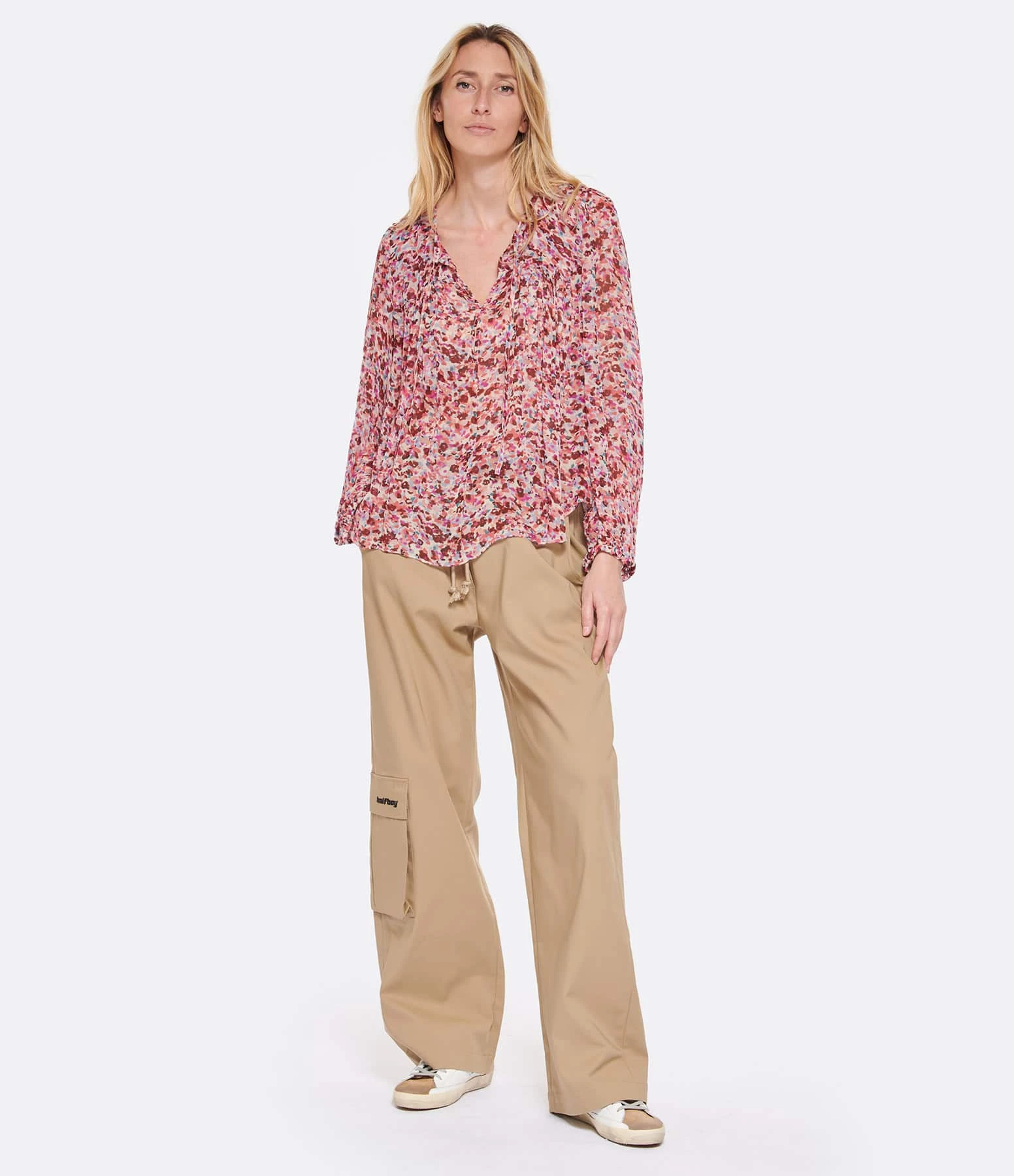 MARANT ÉTOILE Top Daytonea Framboise Écru 3 MARANT ÉTOILE Top Daytonea Framboise Écru – Image 3