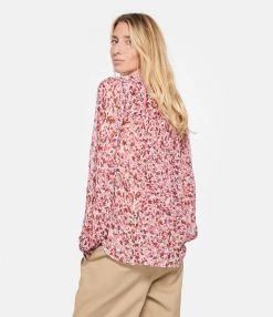 MARANT ÉTOILE Top Daytonea Framboise Écru 7 MARANT ÉTOILE Top Daytonea Framboise Écru -Majestic Filatures shop imare look20230207 488