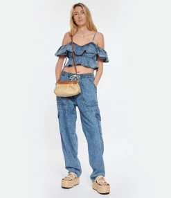 MARANT ÉTOILE Top Voloteo Coton Bleu 7 MARANT ÉTOILE Top Voloteo Coton Bleu -Majestic Filatures shop imare look20230207 67