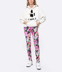 MARANT ÉTOILE Sweatshirt Mansel Coton Écru -Majestic Filatures shop imare look20230222 244