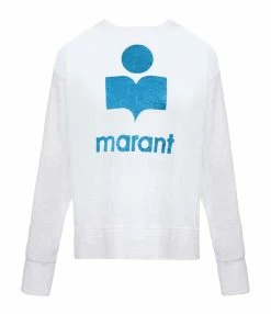 MARANT ÉTOILE Tee-shirt Klowia Lin Blanc Bleu