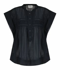 MARANT ÉTOILE Top Leaza Coton Noir