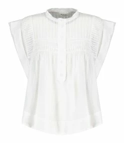 MARANT ÉTOILE Top Leaza Coton Blanc