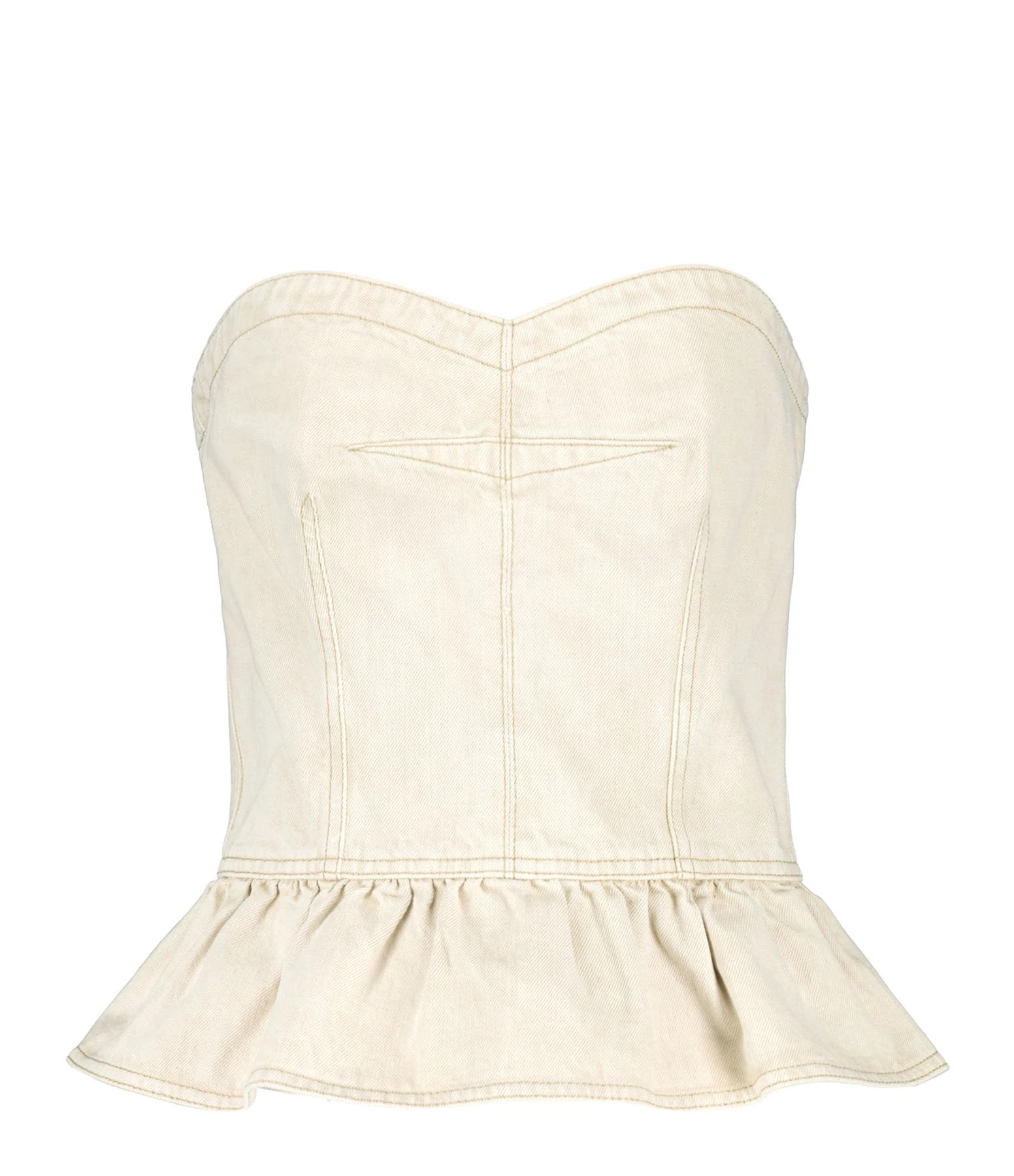 MARANT ÉTOILE Top Solizinia Coton Écru 1 MARANT ÉTOILE Top Solizinia Coton Écru