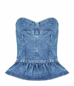 MARANT ÉTOILE Top Solizinia Coton Bleu Clair
