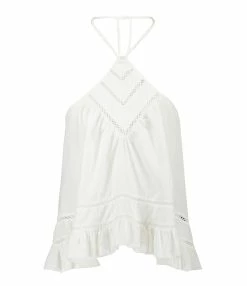MARANT ÉTOILE Top Lisio Coton Blanc