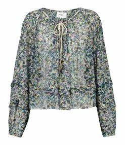 MARANT ÉTOILE Blouse Felipa Imprimé Vert Écru