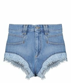 MARANT ÉTOILE Short Eneidao Coton Bleu Clair