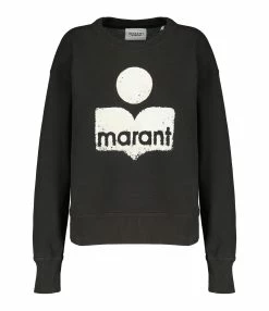 Majestic Filatures shop 14 MARANT ÉTOILE Sweatshirt Mobyli Coton Noir Délavé