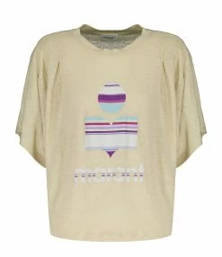 MARANT ÉTOILE Tee-shirt Kyanza Lin Écru