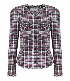 MARANT ÉTOILE Veste Nelly Coton Midnight Rouge