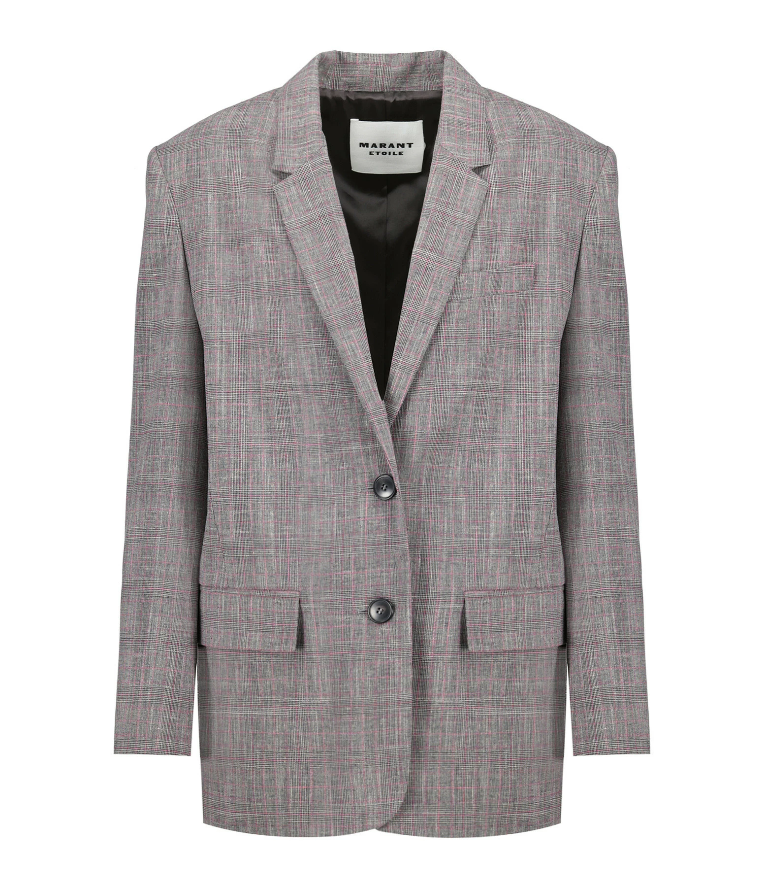 MARANT ÉTOILE Veste Blazer Onilind Laine Vierge Noir Rose 1 MARANT ÉTOILE Veste Blazer Onilind Laine Vierge Noir Rose