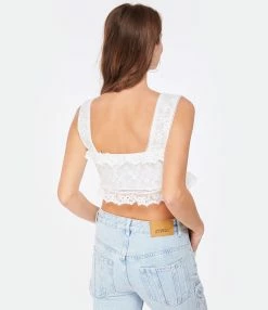 Isabel Marant Top Mecelia Dentelle Blanc -Majestic Filatures shop imarh look20221130 371