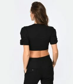 Isabel Marant Top Fania Noir -Majestic Filatures shop imarh look20221228 32