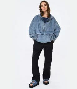 Isabel Marant Sweatshirt Homme Vlode Coton Bleu -Majestic Filatures shop imarh look20221228 69