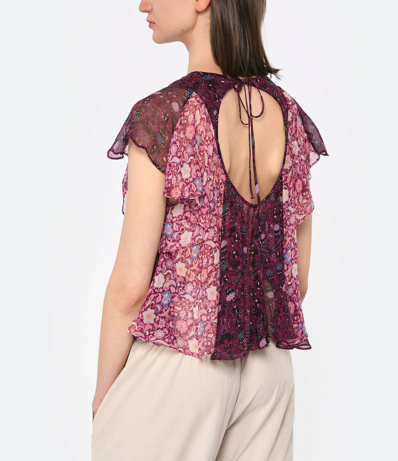 Isabel Marant Top Oriane Soie Fuchsia 5 Isabel Marant Top Oriane Soie Fuchsia – Image 5