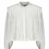 Isabel Marant Chemise Mikia Coton Dentelle Blanc