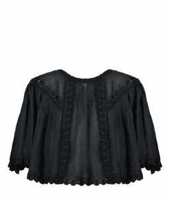 Isabel Marant Top Ogalice Ramie Noir