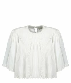 Isabel Marant Top Ogalice Ramie Blanc