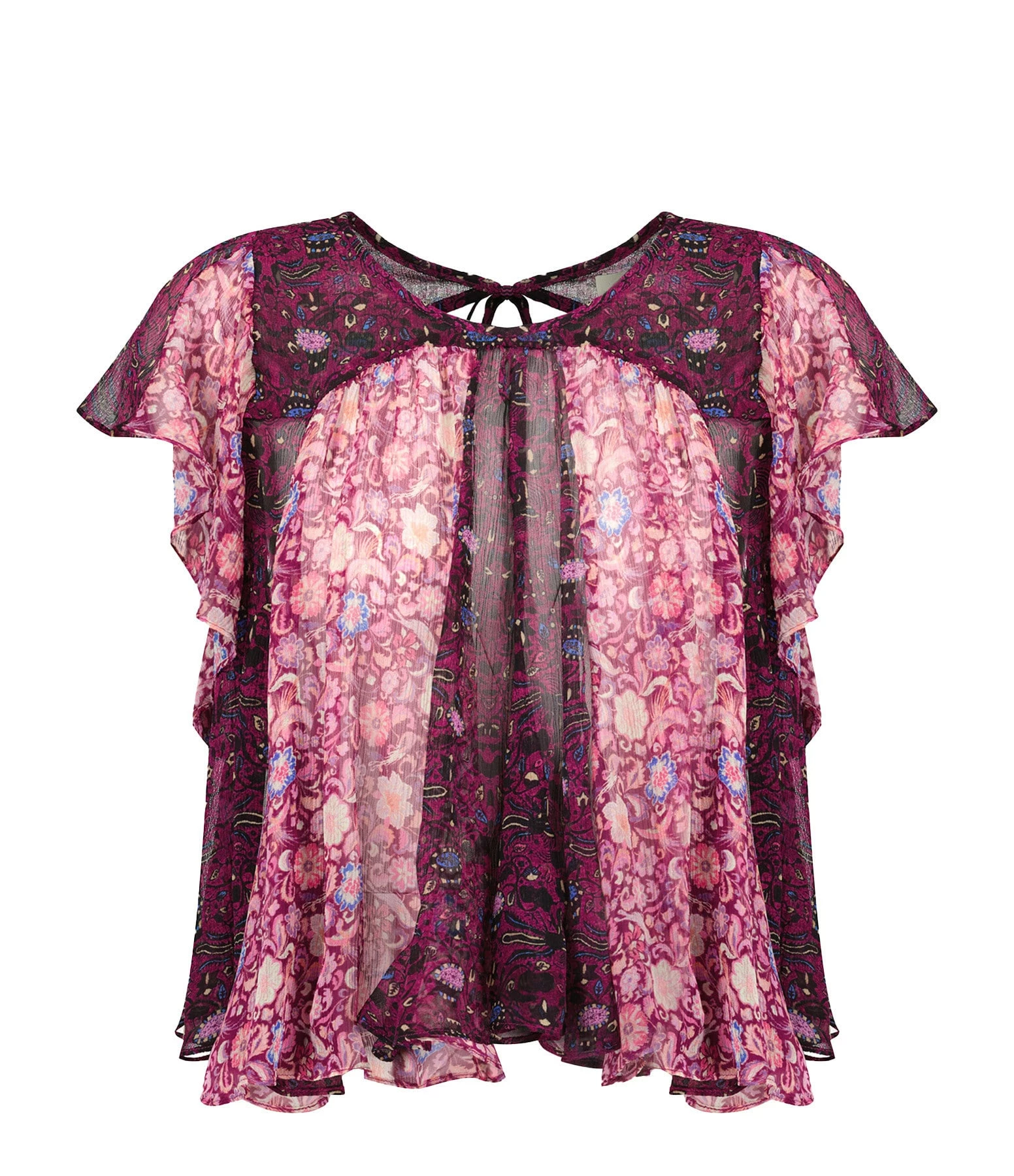 Isabel Marant Top Oriane Soie Fuchsia 1 Isabel Marant Top Oriane Soie Fuchsia