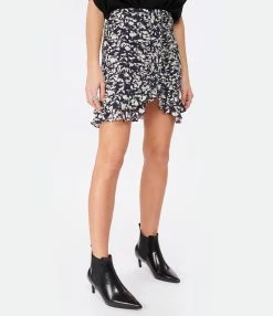 Isabel Marant Jupe Milendi Soie Noir -Majestic Filatures shop imarj look20221130 252