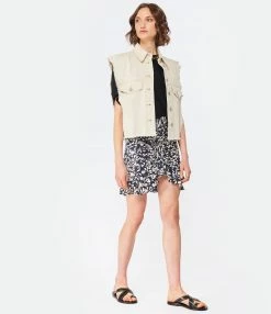 Isabel Marant Jupe Milendi Soie Noir -Majestic Filatures shop imarj look20221205 321