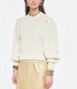 Isabel Marant Pull Adele Laine Écru -Majestic Filatures shop imarp look20220322 283