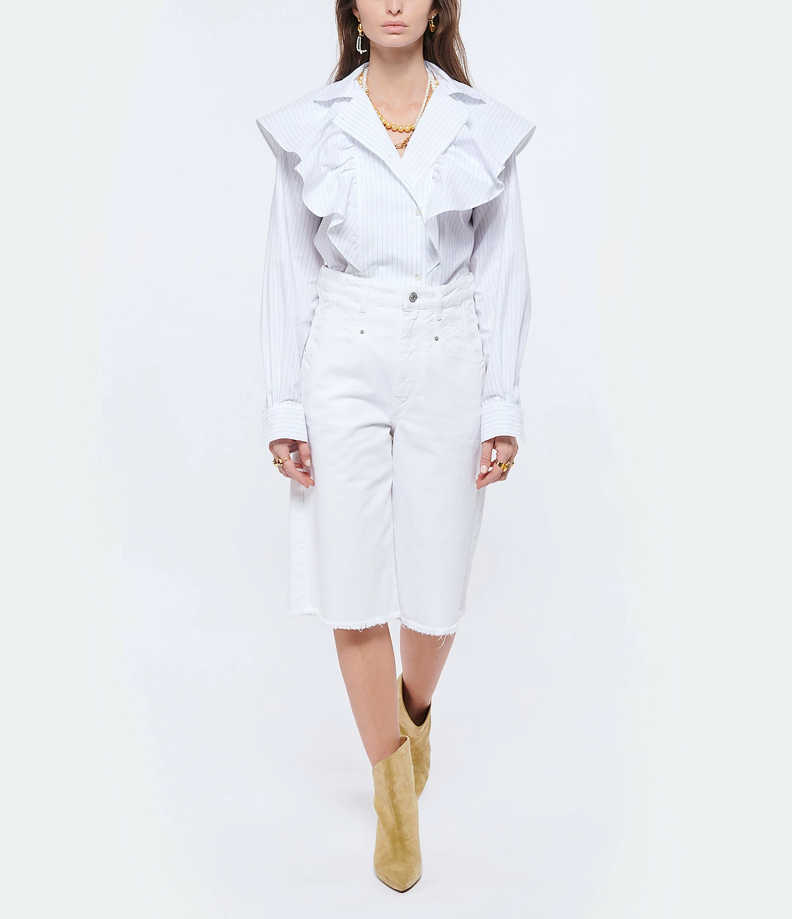 Isabel Marant Bermuda Natalina Denim Blanc 6 Isabel Marant Bermuda Natalina Denim Blanc – Image 6