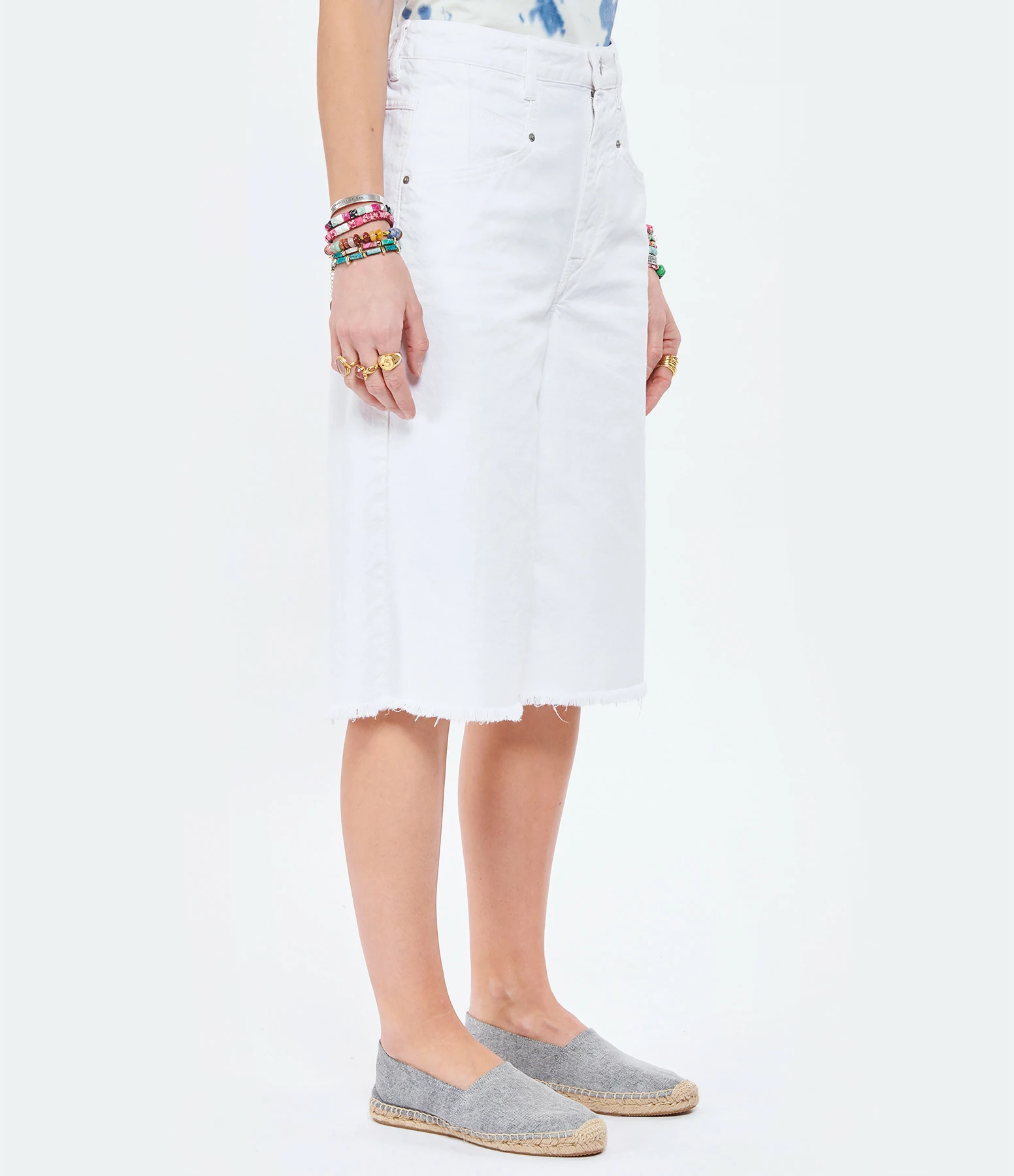 Isabel Marant Bermuda Natalina Denim Blanc 4 Isabel Marant Bermuda Natalina Denim Blanc – Image 4