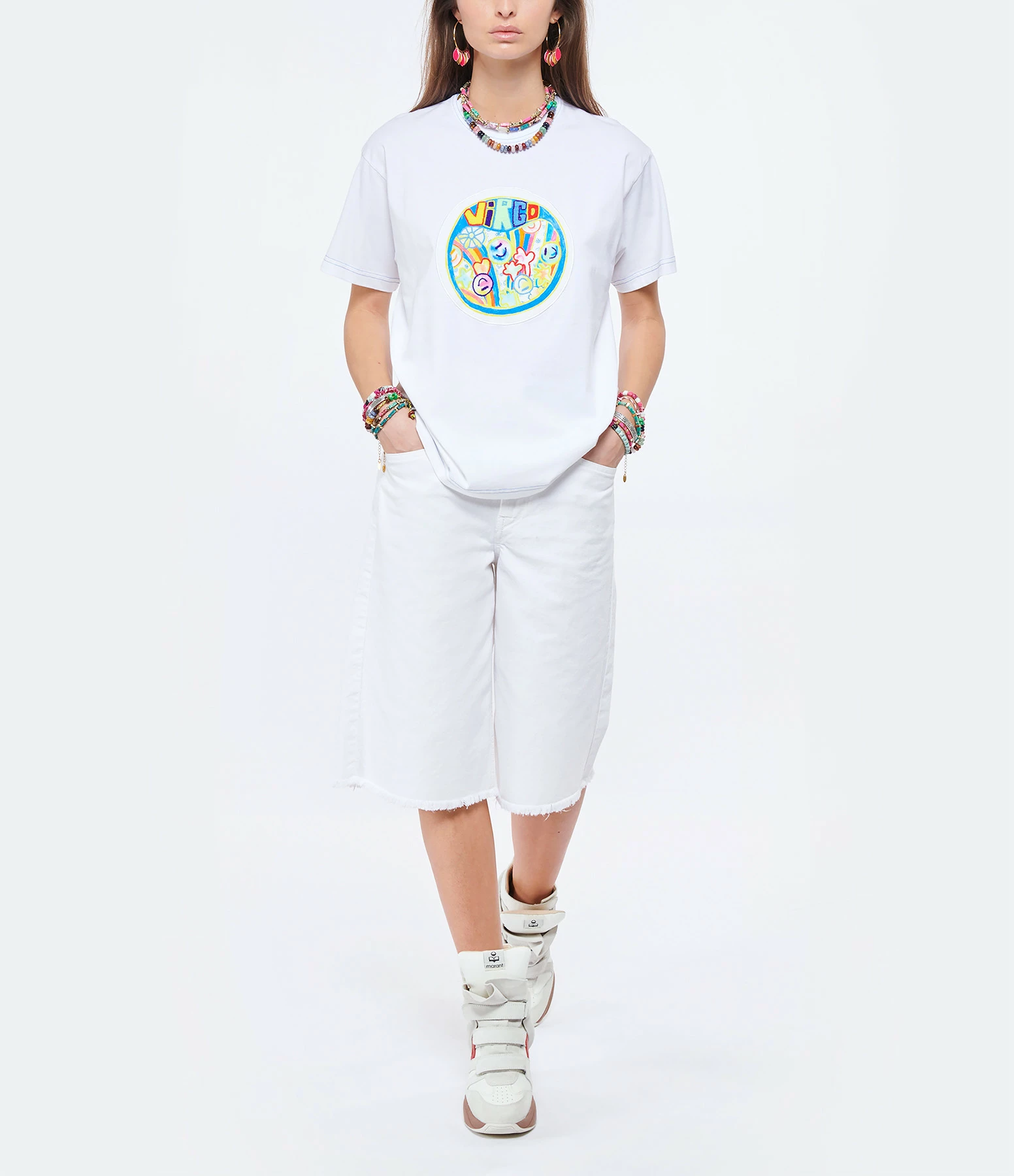 Isabel Marant Bermuda Natalina Denim Blanc 3 Isabel Marant Bermuda Natalina Denim Blanc – Image 3