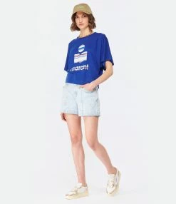 Isabel Marant Short Vetanio Coton Bleu Clair 7 Isabel Marant Short Vetanio Coton Bleu Clair -Majestic Filatures shop imars look20221205 348