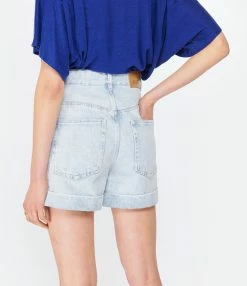 Isabel Marant Short Vetanio Coton Bleu Clair 9 Isabel Marant Short Vetanio Coton Bleu Clair -Majestic Filatures shop imars look20221205 353